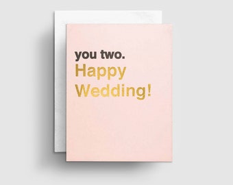 Wedding Card for Mr and Mrs, Greeting Card, Engagement Card, Congratulations Wedding Card, Letterpress Card, Unique Card, Bridal Shower Card