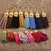 10pcs gold or bronze tassels - Mixed Colors of Beautiful tassels Charm pendant 40mm