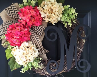 Monogram Wreath Etsy