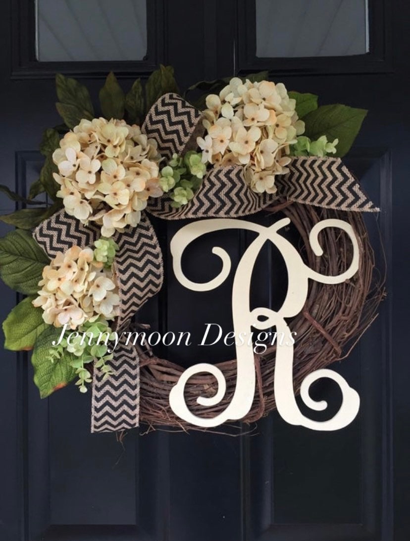 All Year Long Wreath Gift Ideas Monogram Wreath Wreath Etsy