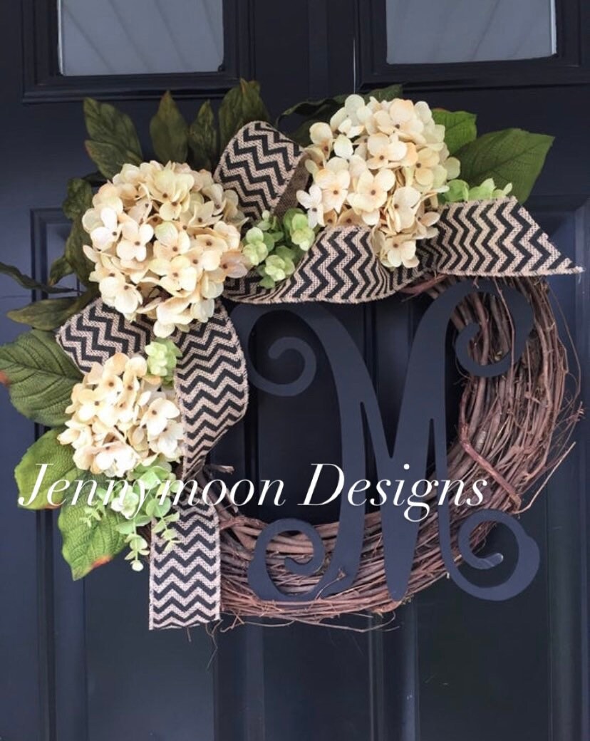All Year Long Wreath Gift Ideas Monogram Wreath Wreath Etsy