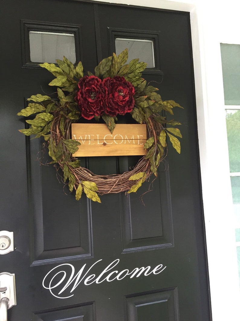 All Year Long Wreath Wreath Wreath Red Peony Etsy