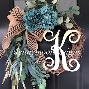 Spring Wreath -Wreath - Mother’s Day Gift -Wreaths -Housewarmings Gift -Summer Wreath- Hydrangea Wreath -Front Door Wreath - Gift