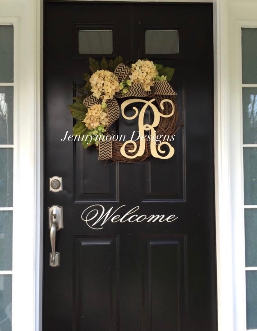 All Year Long Wreath Gift Ideas Monogram Wreath Wreath Etsy