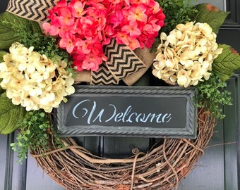 BEST SELLER -Spring Wreath -Wreath-Mothers Day Gift -Wreaths - Housewarming Gift -Summer Wreath -Welcome Wreath -Gift Ideas -Gifts