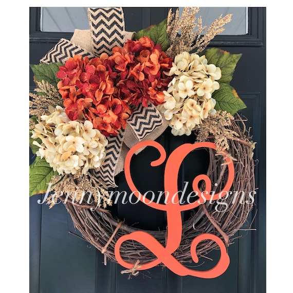 BEST SELLER - Wreath - Fall Wreath -Hydrangea Wreath- Wreaths -Seasonal Wreath -Housewarming Gift -Thanksgiving Wreath - Gift Idea -Fall
