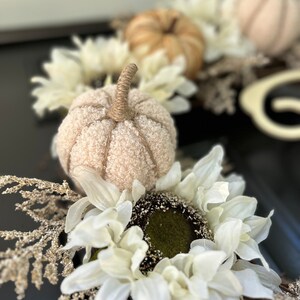 NEW fall 2023 wreath beige Sherpa pumpkin wreath gifts for her holiday gift fall decor image 3