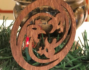 3 French Hens Wooden Ornament, 12 Days of Christmas | Christmas Ornament | Wooden Ornament