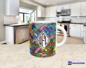 Personalized Knotwork Monogram Mug | Coffee Mug | Tea Mug | Custom Monogram | Hot Chocolate Mug