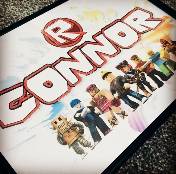 Personalised Roblox Frame - roblox book etsy