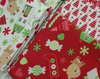 Home for the Holidays by Doodle Bug Designs for Riley Blake Designs -Fat Quarter Bundle of 9