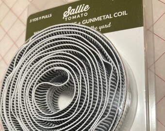 Stripe Zippers by the Yard by Sallie Tomato - Black/White with Gunmetal Pulls