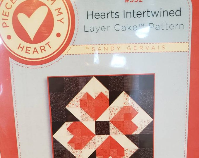 Hearts Intertwined Quilt Pattern 592 by Sandy Gervais of Pieces From My Heart Etsy