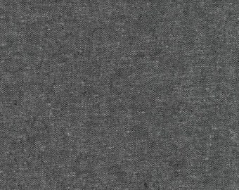 Essex Yarn Dyed Linen in Charcoal by Robert Kaufman E064-1071