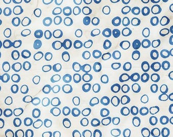 Indigo Batik Circles from Anthology 884Q-3 White