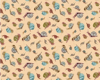 Caracoles de la colección Frutos del Bosque de Windham 54773D-7 Beige