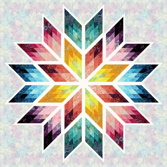 Patterned Quilt Prismatic Star Quilt Pattern By Judy Niemeyer ...