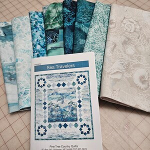 Sea Travelers Quilt Kit Using Sea Breeze Fabrics by Northcott and