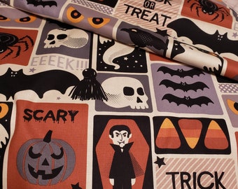 Trick or Treat EEEK by Alexander Henry Fabrics 8743 C Gray Tonal