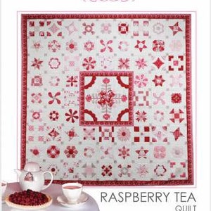 Raspberry Tea Applique & English Paper Piecing Quilt Kit by Sue Daley Designs Infusion EPP