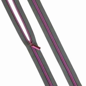 ネットオフ 送料得店  Tula #5 Coil Pink Tape Gray Yard the by Zippers Yard 3 Pink 置物