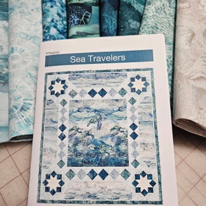 Sea Travelers Quilt Kit Using Sea Breeze Fabrics by Northcott and