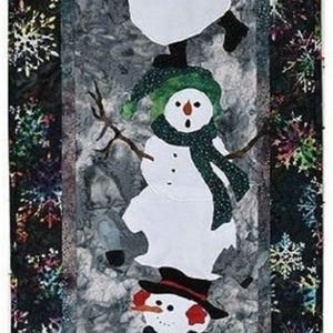 Making Spirits Bright Snowman Applique Runner/Banner Quilt Kit by McKenna Ryan and Hoffman of California Batik Fabrics