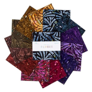 Color Beads Batiks 5&quot; Stacker by Riley Blake Designs--5-23252-42