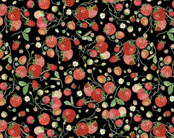 Fresas de la colección Forest Fruits de Windham 54772D-3 Black