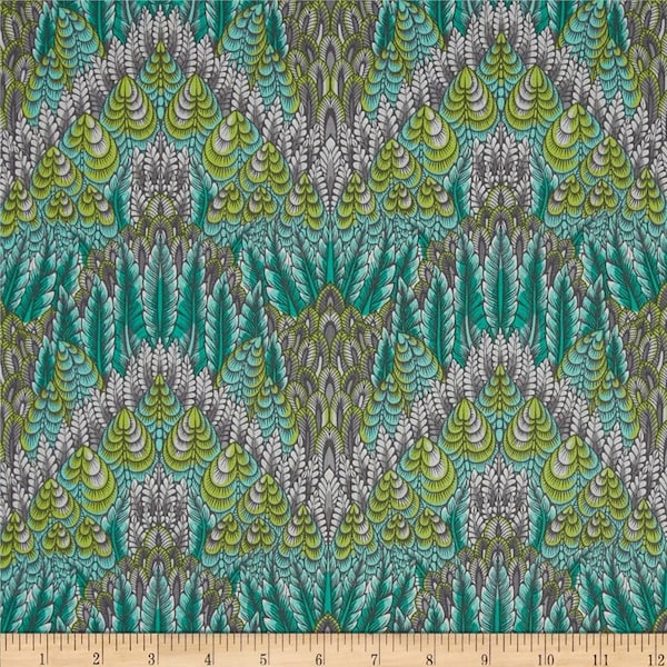 Fox Field Botanica by Tula Pink for Westminster Fabrics GPTP047 Shade Green (1/2 YD)