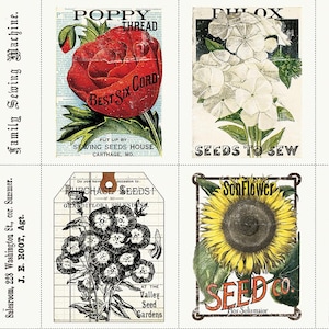 Sewing Seed Packs by J. Wecker Frisch Sewing Seeds III Collection for Riley Blake Designs - CD15683 White
