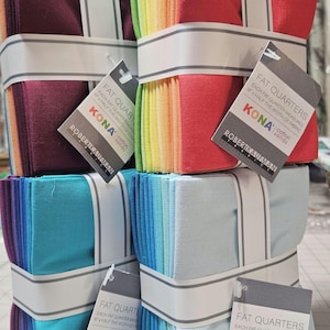 Kona Cotton Solids assorted 12pcs Fat Quarter Bundles by Robert Kaufman