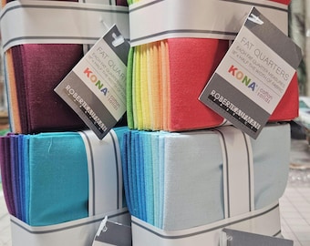 Kona Cotton Solids assorted 12pcs Fat Quarter Bundles by Robert Kaufman