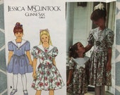 Jessica McClintock for Gunne Sax Girl 39 s Dress in Sizes 7 to 12 Complete Uncut FF Vintage 90s Simplicity Sewing Pattern 8255