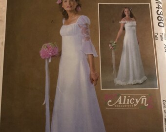 McCall/'s 4299 Alicyn Bridal Gown and Lace Jacket Pattern Choose Size