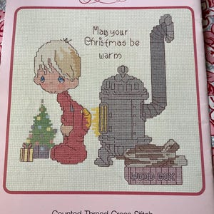 Vintage 80s Precious Moments Cross Stitch Peace on Earth Gloria & Pat 29 Pages No. PM-4
