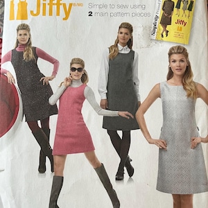 Cartamodello per abito o maglione Jiffy Taglie 6-14 Simplicity 1252 Complete Uncut/FF 2014