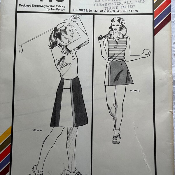 Tennis Skirt Pattern Etsy