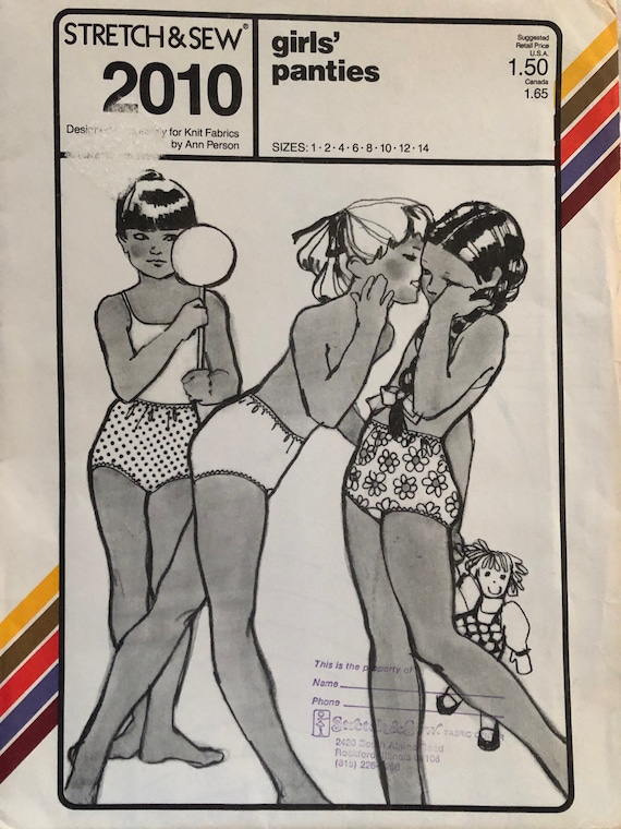Ann Person Design Girls Panties Sizes 1 to 14 Uncut/ff Vintage 70s Stretch  & Sew Sewing Pattern 2010 