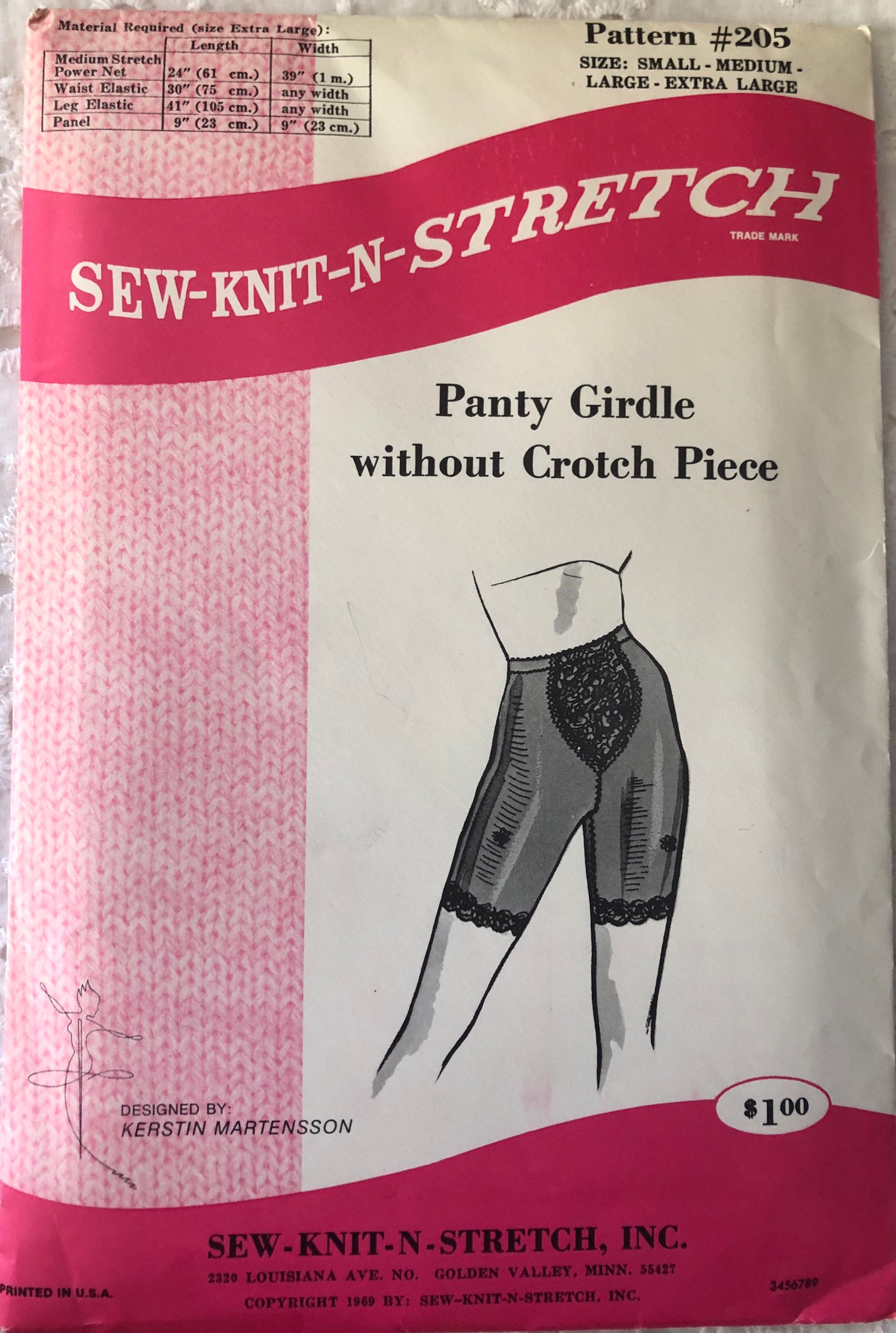 Vintage 1960s Sewing Pattern - Panty Girdle, Garter & Suspenders -  34''-48''(86cm-122cm) : : Clothing, Shoes & Accessories