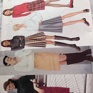 A-Line Skirt with Front Pleats & Overlay, and Skirt Sizes 6-10 Vintage Butterick Sewing Pattern 6794 Complete Uncut/FF