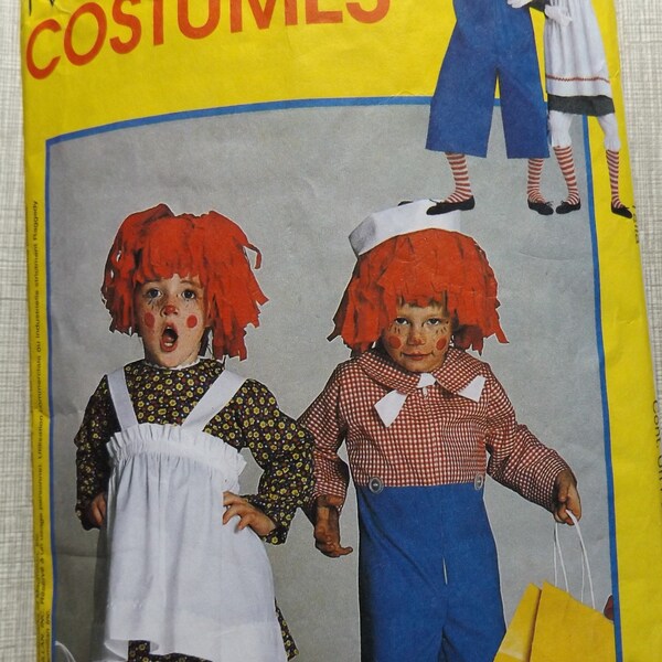 Raggedy Ann and Andy Costume in Size 40-42" All 16 Pieces Vintage 90s McCall's Sewing Pattern 9494