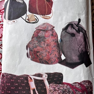 Backpack, Duffle Bags, Evening Bag, Vintage 90s Butterick Sewing Pattern 5137 Complete Uncut/FF