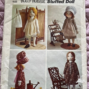 Holly Hobby Stuffed Doll and Wardrobe One Size Complete Cut with Transfers Vintage 70s Simplicity Sewing Pattern 6006