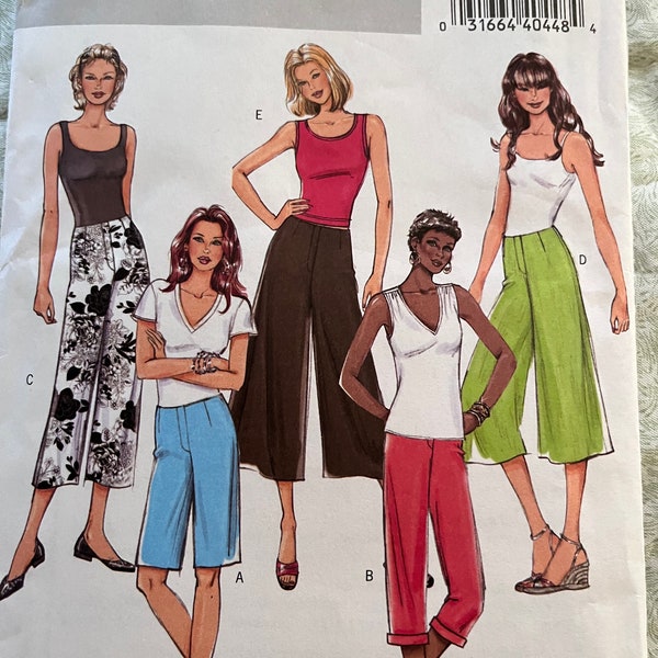 Shorts, Capri Pants, Gaucho, Sizes 14-20 Complete Uncut/FF Butterick Sewing Pattern B4744