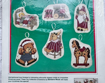 Barbara Mock Design Vintage 80s Toy Collection Dimensions Counted Cross Stitch Kit Complete Unopened Number 8392