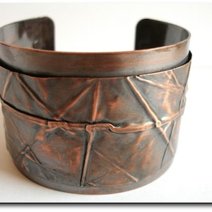 Copper Foldform Cuff Bracelet image 1