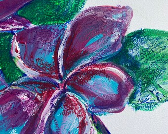 Purple Hawaiian Plumeria - Original Painting