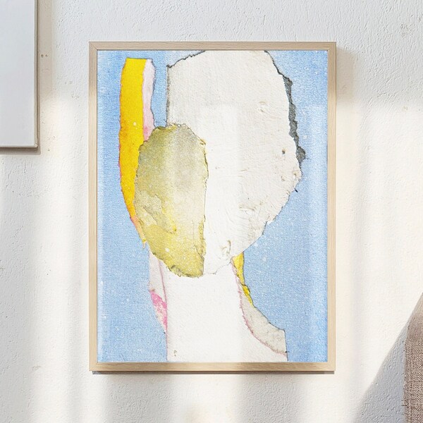 Blue and Yellow Wall Art - Etsy