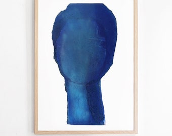 Abstract Fine Art Print, Modern Blue Painting Print of Original Artwork